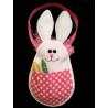 In Hoop Bunny Egg  Bag with Pocket Front