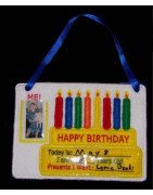 In the Hoop Birthday Chart with Candles