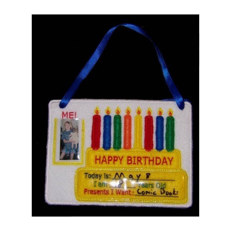 In the Hoop Birthday Chart with Candles