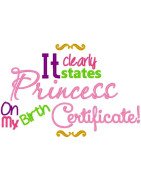 Princess Birth Certificate