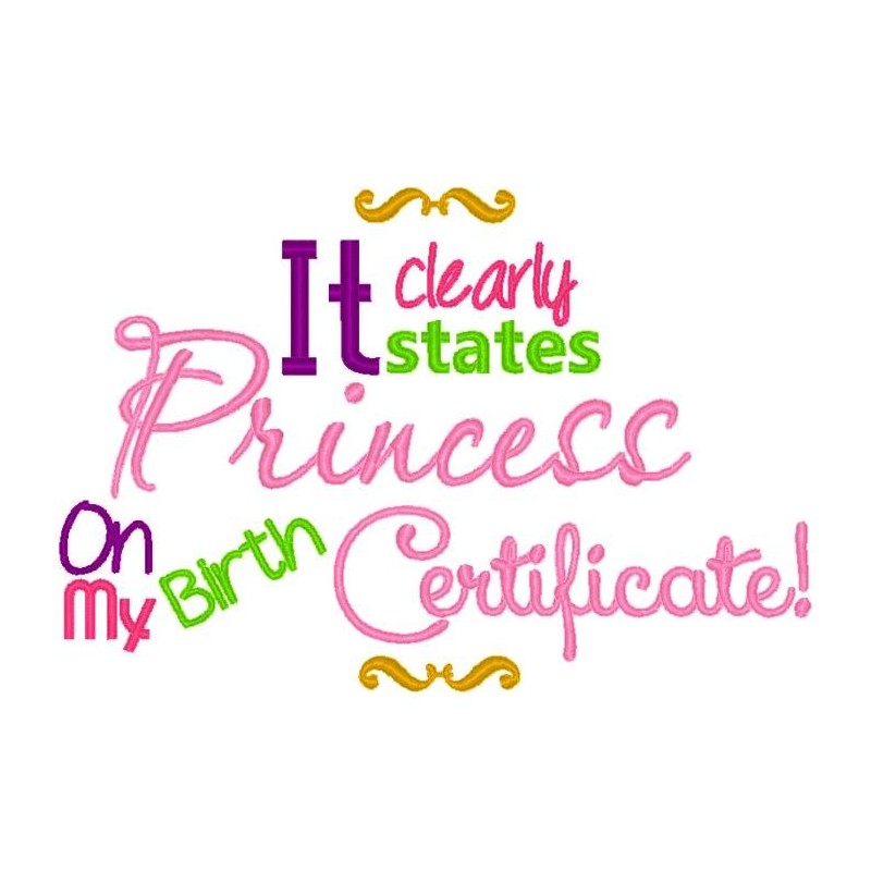 Princess Birth Certificate