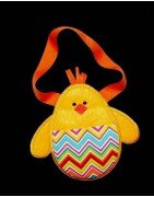 In Hoop Chick Egg  Bag with Pocket Front