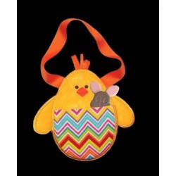In Hoop Chick Egg  Bag with Pocket Front