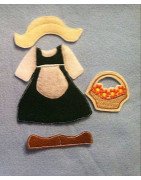 In the Hoop Flat Doll -  Colonial Girl
