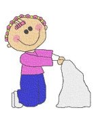 black-outline-girl-hair-roller