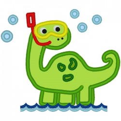 Swimming Scuba Dinosaur