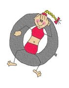 black-outline-girl-inner-tube