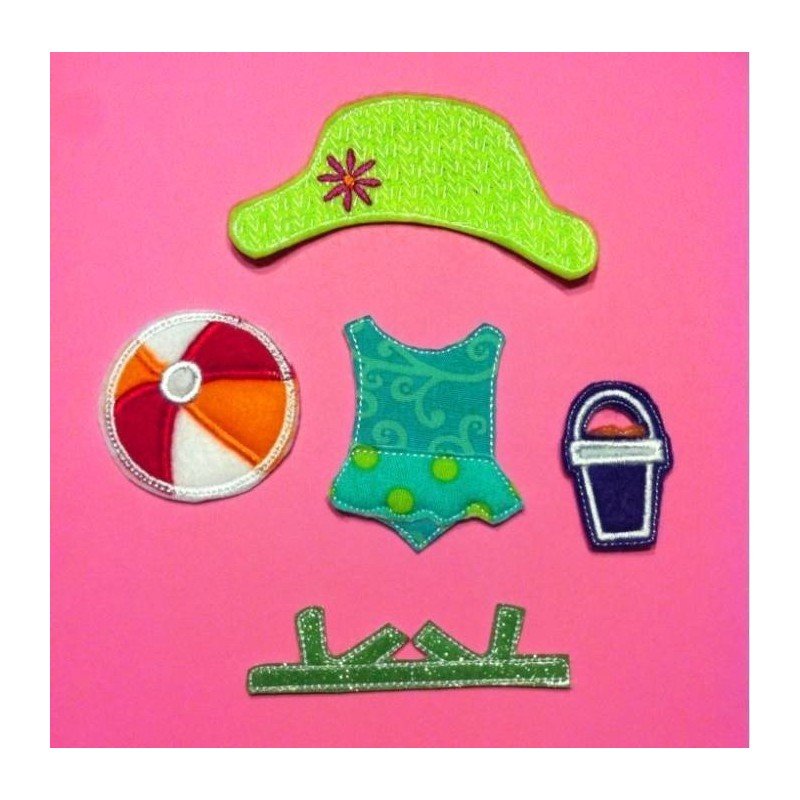 In the Hoop Flat Doll -  Beach Girl
