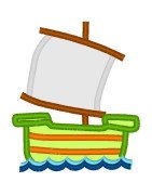 Green Boat Mega Hoop Design