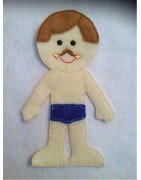 In the Hoop Flat Doll -  Dad