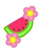 Watermelon with Flowers