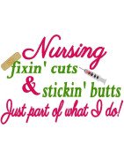 Nursing Fixin Cuts Stickin Butts