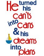 He turns his Can't into Cans