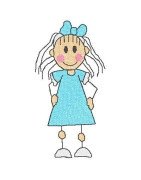 black-outline-girl-spring-blue-and-white-dress