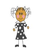 black-outline-girl-spring-polka-dot-dress