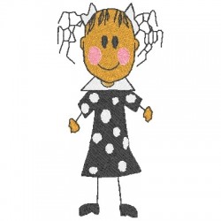 black-outline-girl-spring-polka-dot-dress