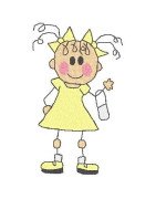 black-outline-girl-spring-yellow-dress