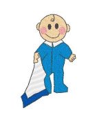 black-outline-boy-baby-blanket