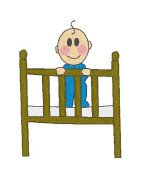 black-outline-boy-baby-crib