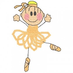 black-outline-girl-peach-ballerina