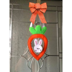 Easter Bunny and Carrot Door Hanger