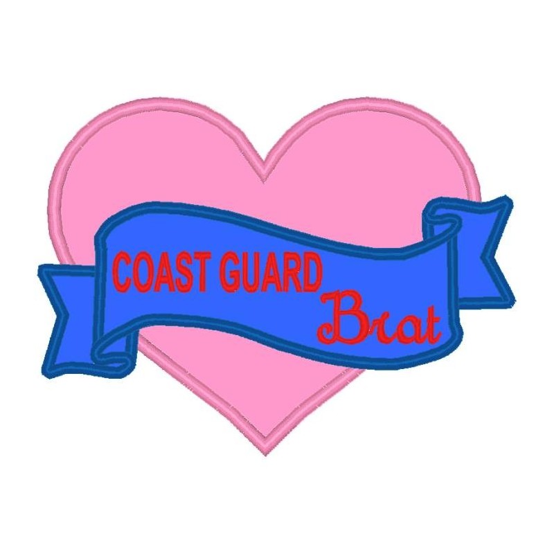 Coast Guard Brat Heart