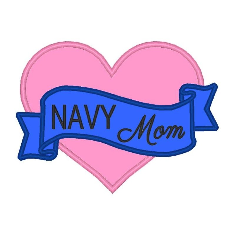 Navy Mom Heart