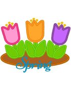 Spring Tulips Applique