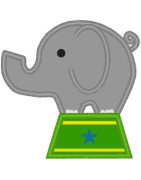 Circus Elephant Applique Mega Hoop Design