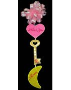 I love You to the Moon Door Hanger