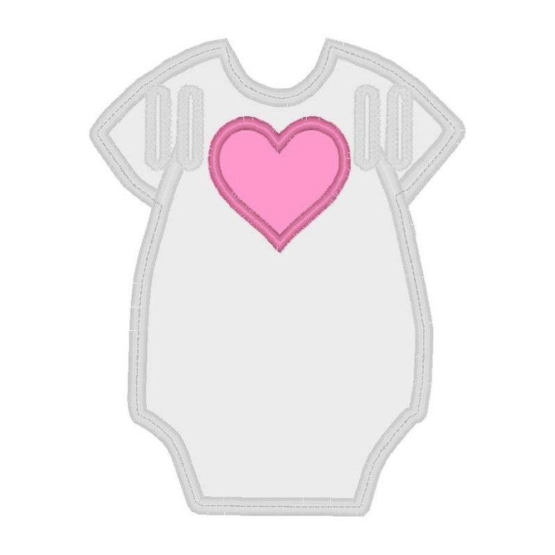 Baby Onesie Heart Banner