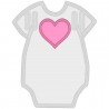 Baby Onesie Heart Banner