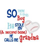 Stole Heart Baseball Grandma