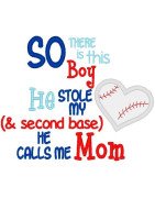 Stole Heart Baseball Mom