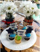 4th of July Cupcake Flags
