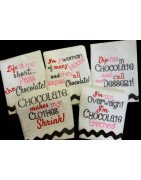Chocolate Kitchen Towel Sayings