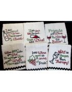 Wine Kitchen Towel Sayings