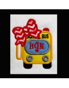 Monogram School Bus Girl