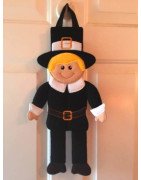 Pilgrim Boy Door Hanger