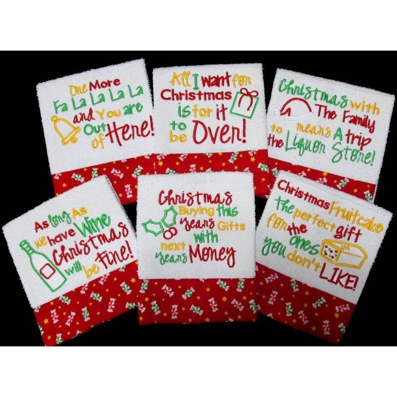 Funny Kitchen Towel Christmas Sayings