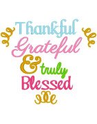 Thankful Grateful Truly Blessed