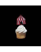 Circus Tent Cupcake Toppers