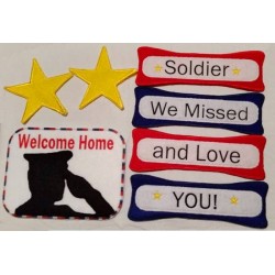 Welcome Home Soldier Yard Sign
