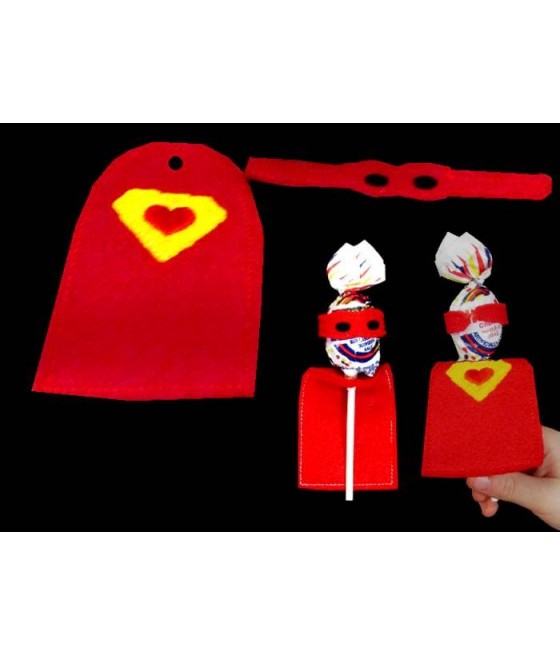 Super Hero Lollipop Cape and Mask