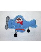 Boy Flying Airplane Fringe Hair
