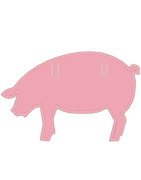 Pig Silhouette Banner