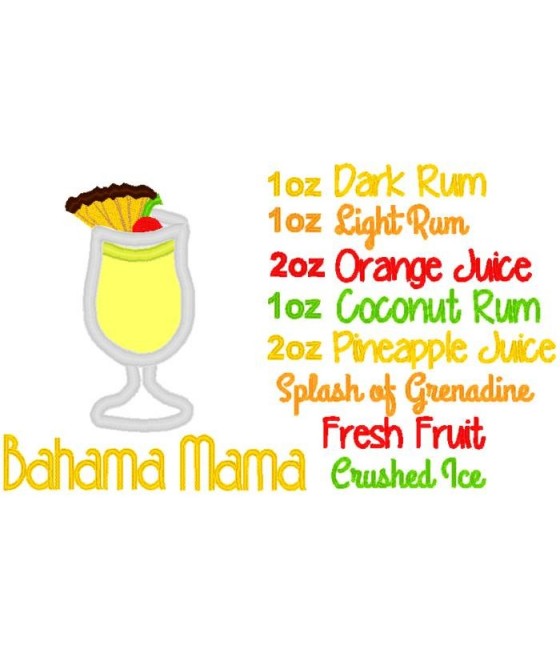Bahama Mama Recipe Design