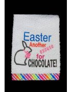 Easter Chocolate Towel Saying