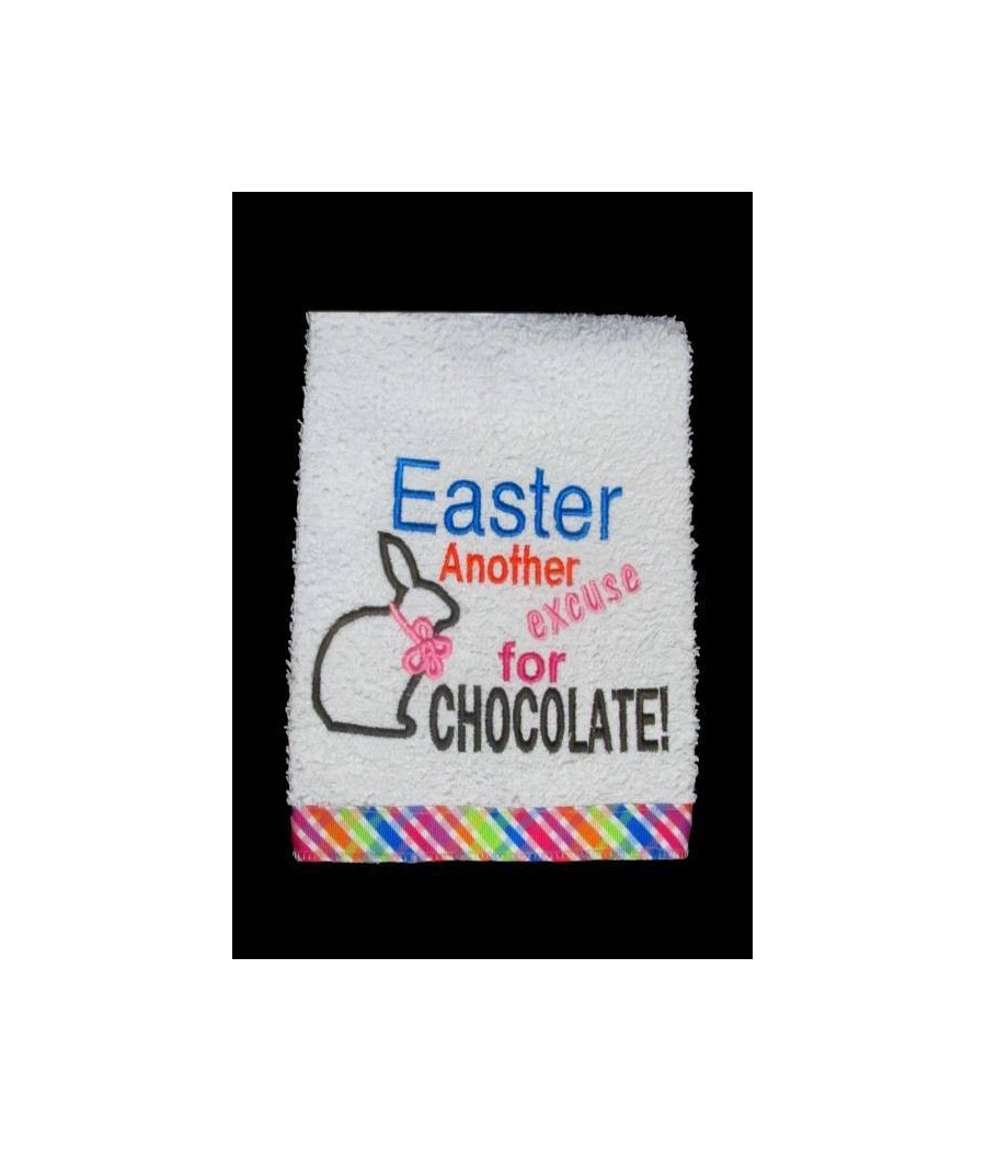 Easter Chocolate Towel Saying