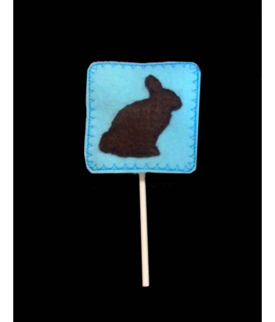 Bunny Silhouette Lollipop Holder